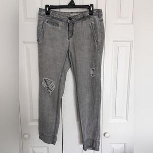 Free People Women's Linen Grey Gray Trousers Pants Size 2.